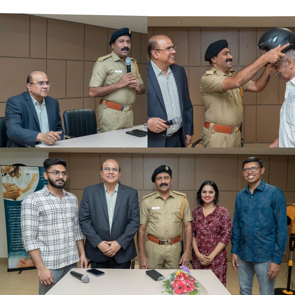 ഹെൽമറ്റ് വിതരണവും റോഡ് സുരക്ഷാ ക്യാമ്പയിനും: യൂമെഡ് ആശുപത്രിയുടെ മാതൃകാപരമായ ചുവടുവെപ്പ്